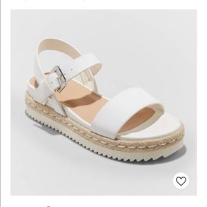 Espadrille White Strap Sandals